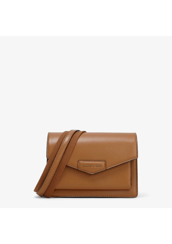 Charles Keith Messenger Bag Ladies Clamshell Messenger Bag Brown